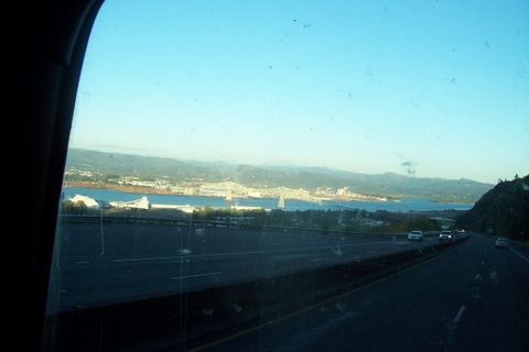 A few miles up the road I got this shot of the Columbia. It empties into the ocean at Astoria.