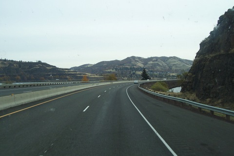 And back on the freeway heading east.