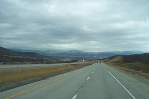 After crossing the foothills, I was struck by the overcast cloud cover. 