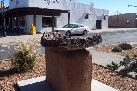 One piece of nuclear blast damaged wreakage.