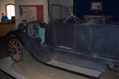A touring car used to escape the attack. Has bullet holes all over.