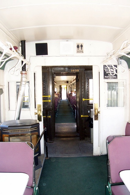 Inside the car.