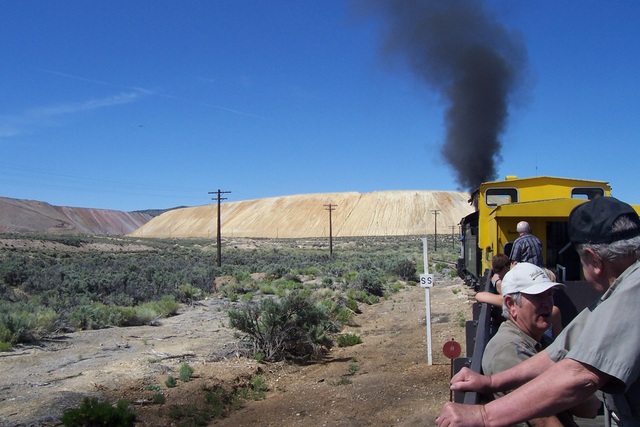 Off in the distance, the mine.