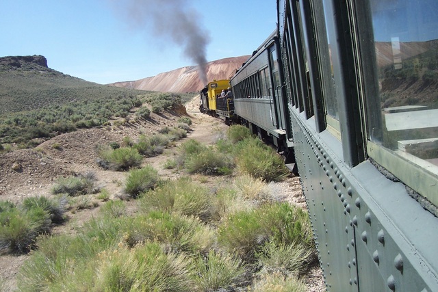 Rounding a bend.