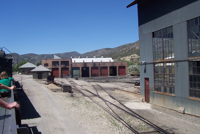 A look back at the round house, our next destination.