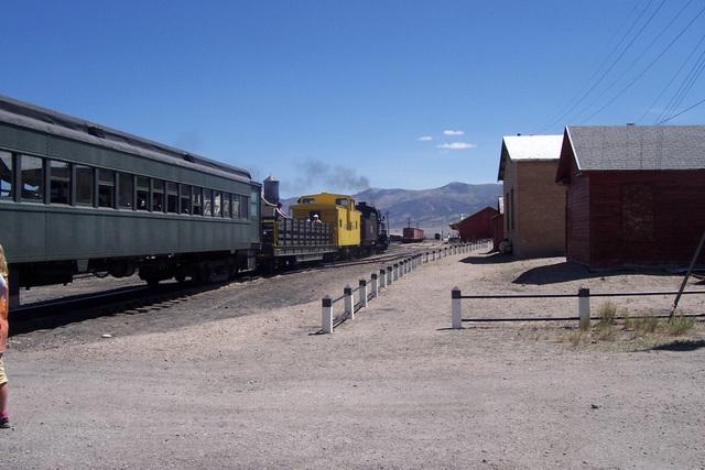 The train heads off to rest.