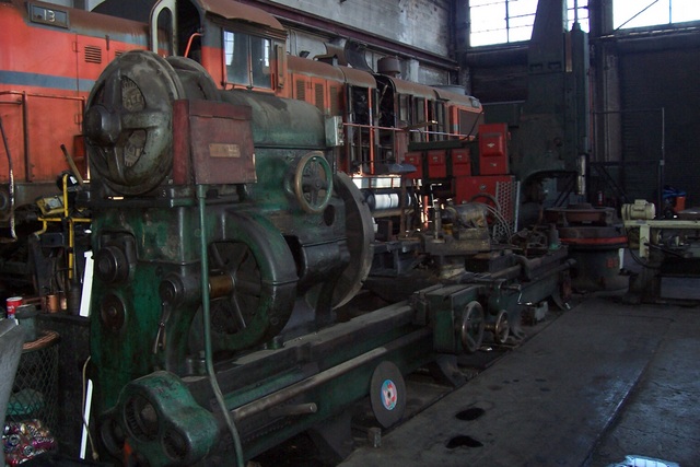 Some of the machines used to keep the rolling stock rolling.